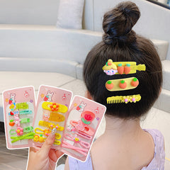 10pcs Flowers Animals Girls Decor Hair Clips for Kids