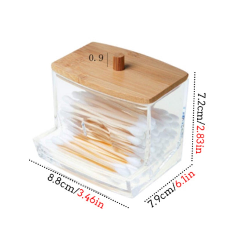 Transparent Plastic Swabs Box Swabs Storage Holder Pads Holder Swab Balls Box