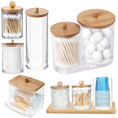 Transparent Plastic Swabs Box Swabs Storage Holder Pads Holder Swab Balls Box