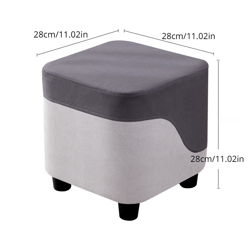 Modern Ottoman Square Ottoman Footrest Shoe Changing Chair