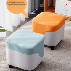 Modern Ottoman Square Ottoman Footrest Shoe Changing Chair