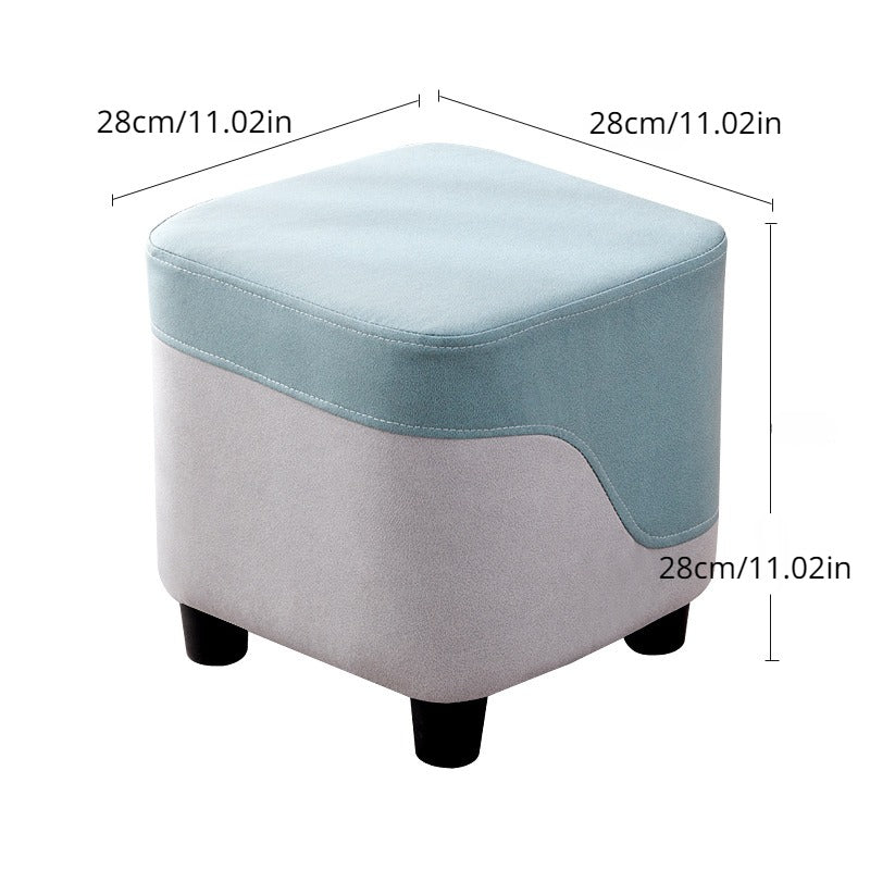 Modern Ottoman Square Ottoman Footrest Shoe Changing Chair