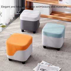 Modern Ottoman Square Ottoman Footrest Shoe Changing Chair