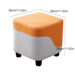 Modern Ottoman Square Ottoman Footrest Shoe Changing Chair