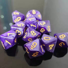 Digital Dice Purple Pyramid 4 6 8 10 12 20 Sided Board Game