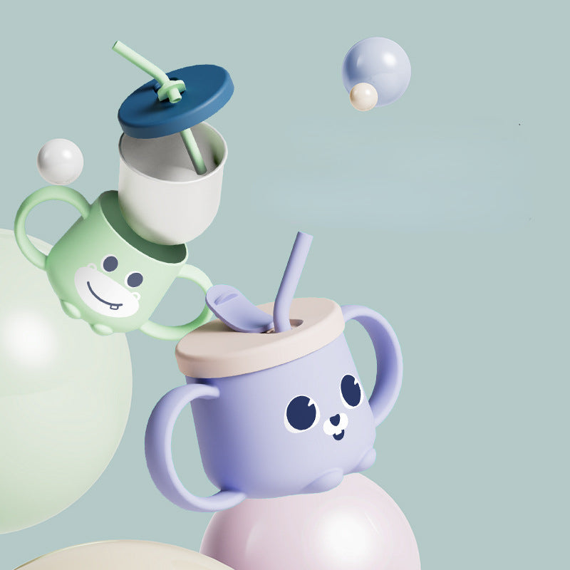 250ml Kids Stainless Steel Water Cup with Straw