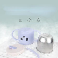 250ml Kids Stainless Steel Water Cup with Straw