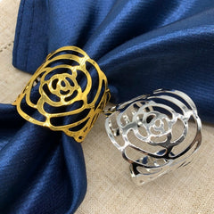 Rose Type Napkin Ring for Wedding Hotel Restaurant - 1pc
