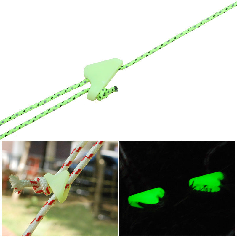 50pcs Mini Luminous Rope Buckles Adjustable Buckle Camping Canopy Accessories