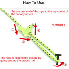 50pcs Mini Luminous Rope Buckles Adjustable Buckle Camping Canopy Accessories