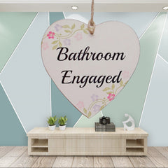 Floral Vacant Double Sided Bathroom Toilet Sign