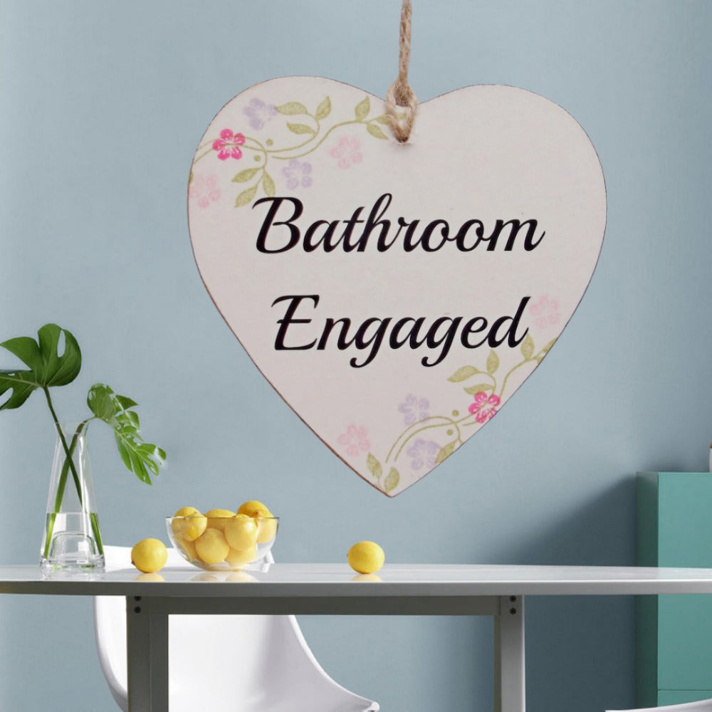 Floral Vacant Double Sided Bathroom Toilet Sign