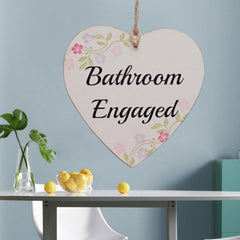 Floral Vacant Double Sided Bathroom Toilet Sign