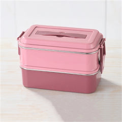 1pc SUS304 Insulated 2 Layers Lunch Box Good looking Appearance Lunch Box