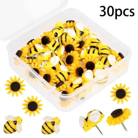 30Pcs Colorful Decorative Push Pins Cork Board Tacks