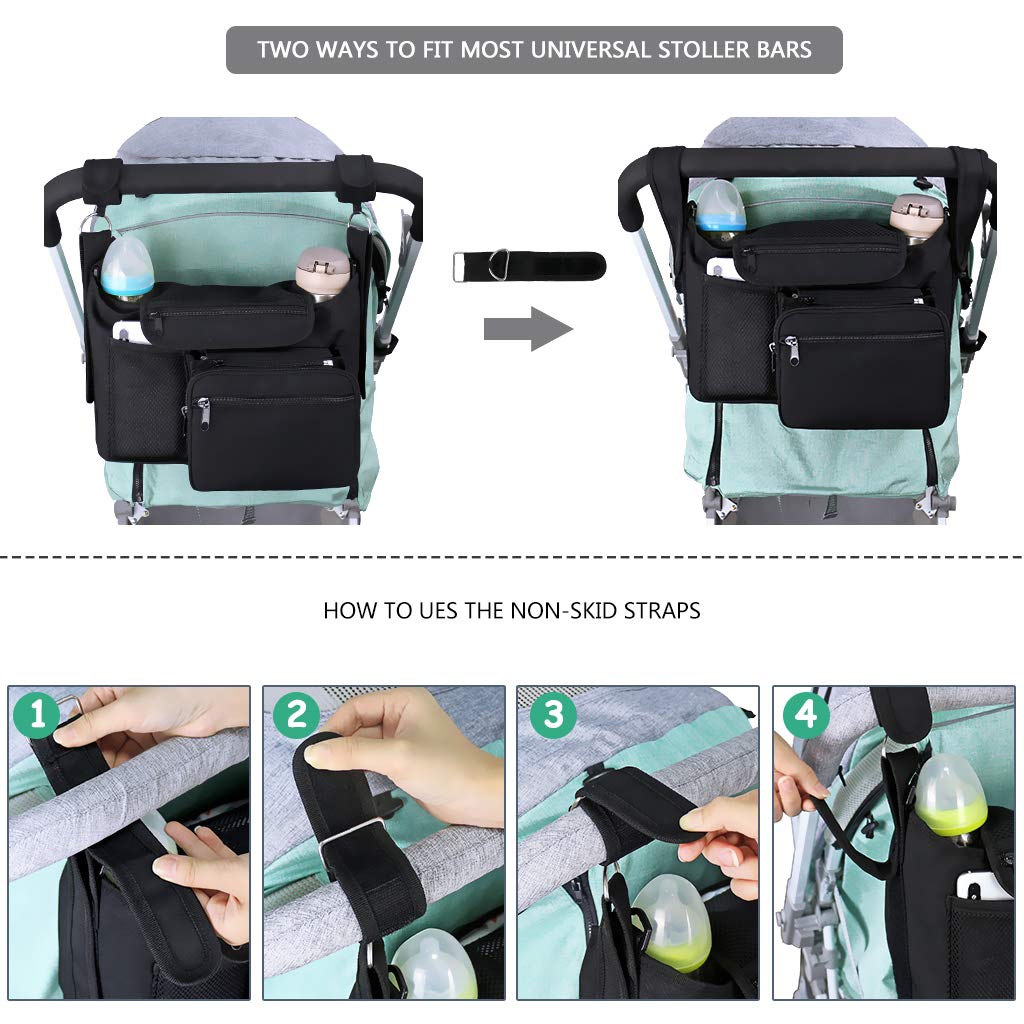 Stroller Organizer Non Slip Stroller Cup Holder Baby Travel Accessories