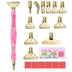 Diamond Painting Pen Tools Kit Metal Tips Screw Thread 6pcs Glue Clay DIY