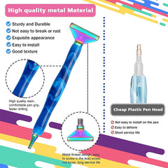 Diamond Painting Pen Tools Kit Metal Tips Screw Thread 6pcs Glue Clay DIY