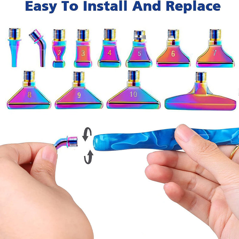 Diamond Painting Pen Tools Kit Metal Tips Screw Thread 6pcs Glue Clay DIY
