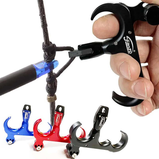 3 Finger Archery Aluminum Bow Release for Compound Bow