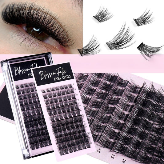 Mixed Lash Clusters 12 Rows C D Curl Wispy Soft Fluffy Natural Look Cluster Lash