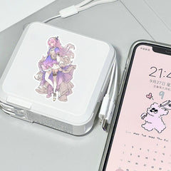 54pcs Anime Girl Stickers Waterproof Vinyl Sticker For Water Bottle Laptops