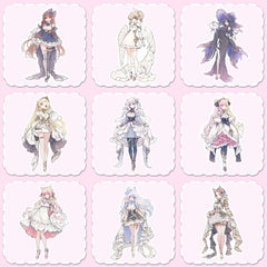 54pcs Anime Girl Stickers Waterproof Vinyl Sticker For Water Bottle Laptops