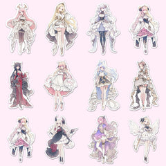 54pcs Anime Girl Stickers Waterproof Vinyl Sticker For Water Bottle Laptops