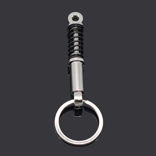 Metal Brake Disc Shock Absorber Keychain - Car Modified Keychain