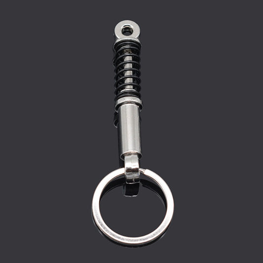 Metal Brake Disc Shock Absorber Keychain - Car Modified Keychain
