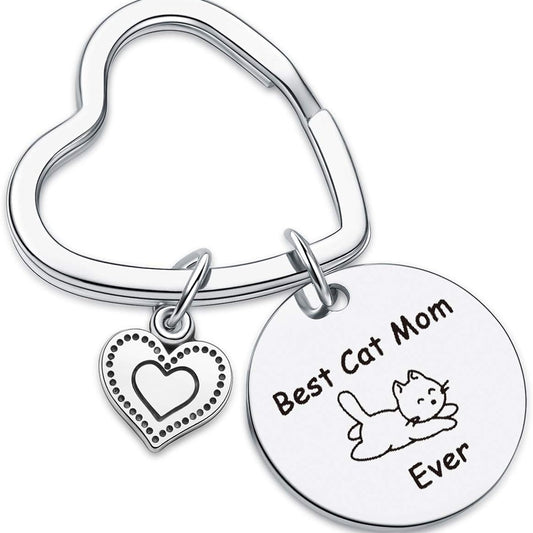 Cat Mom Ever Heart Decor Gift Pet Lover Memorial Gift