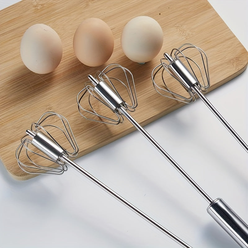 Stainless Steel Hand-pushed Egg Beater Set