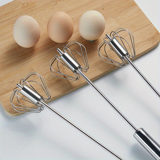 Stainless Steel Hand-pushed Egg Beater Set