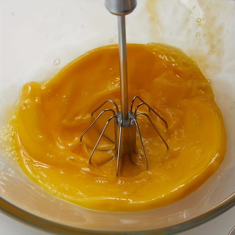 Stainless Steel Hand-pushed Egg Beater Set