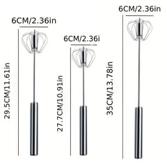 Stainless Steel Hand-pushed Egg Beater Set