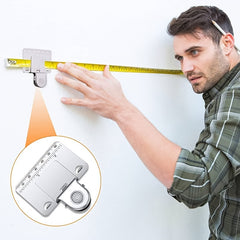 Stainless Steel Corner Measuring Tool Tape - Double Scale Tape Clip