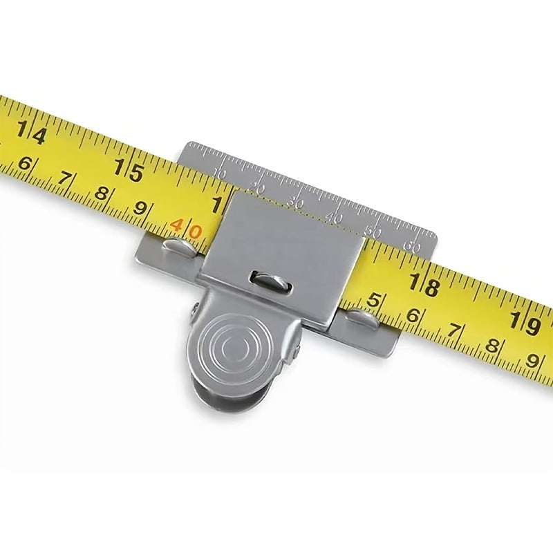 Stainless Steel Corner Measuring Tool Tape - Double Scale Tape Clip