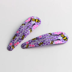 20pcs Colorful Printed Hair Clips for Kids