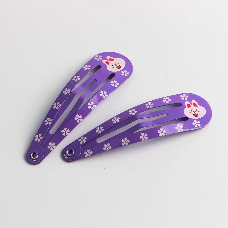 20pcs Colorful Printed Hair Clips for Kids