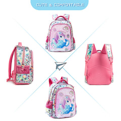 Girls Sequin School Backpack with Pencil Case
