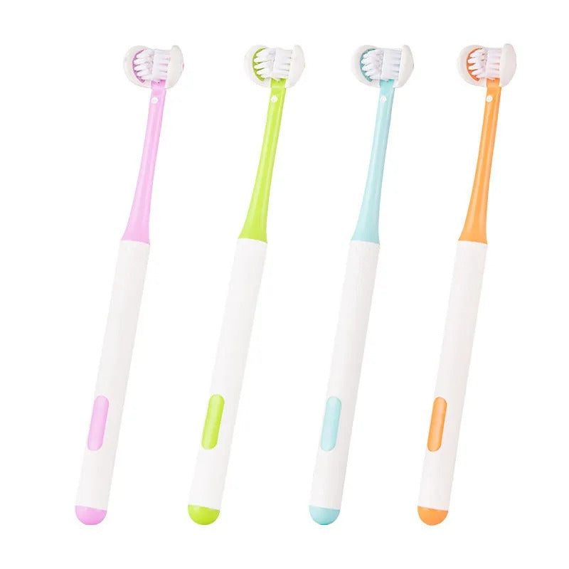 3-Sided Toothbrush Soft Bristles Sensitive Gums Deep Cleaning Oral Care