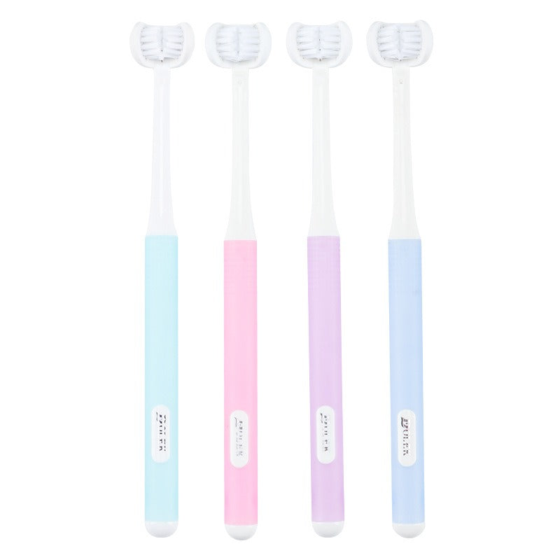 3-Sided Toothbrush Soft Bristles Sensitive Gums Deep Cleaning Oral Care