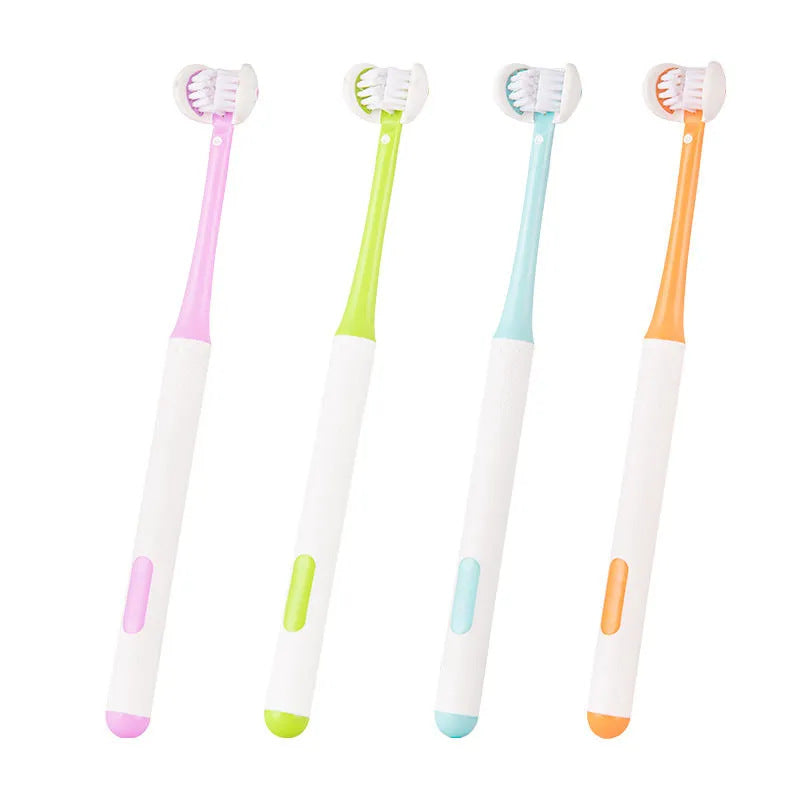 3-Sided Toothbrush Soft Bristles Sensitive Gums Deep Cleaning Oral Care