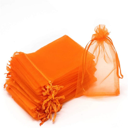 50PCS Organza Bags Small Size Sheer Mesh Candy Bags Drawstring Wedding Favors