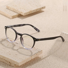 Round Frame Spring Hinges Colorful Presbyopia Reading Glasses