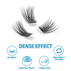 Soft Individual Lash Extensions False Eyelashes Short Wispy Natural Look DIY