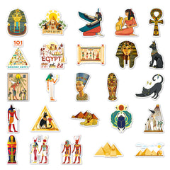 50pcs Mysterious Egypt Cartoon Stickers Decorative DIY Creative Toys
