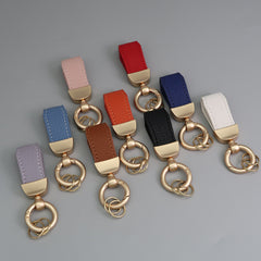 French Short Lamb Keychain Electroplated Pearl Golden Tag Car Key Chain