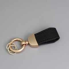 French Short Lamb Keychain Electroplated Pearl Golden Tag Car Key Chain