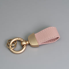 French Short Lamb Keychain Electroplated Pearl Golden Tag Car Key Chain